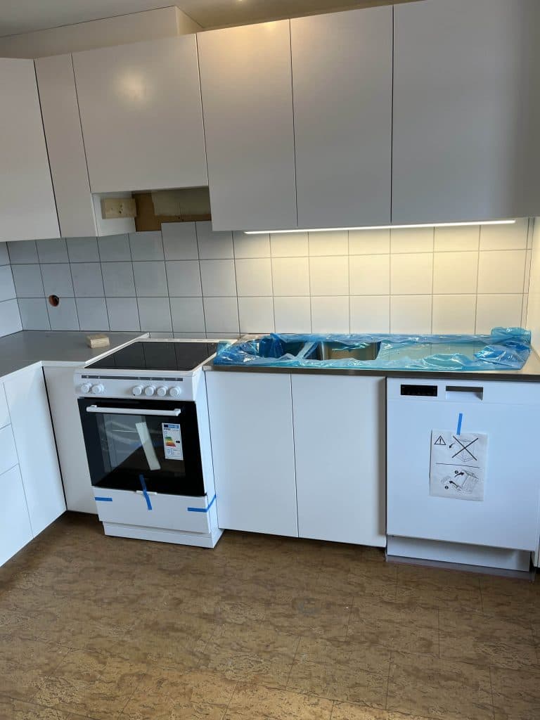 Pågående badrumsarbete